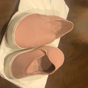 Vince platform leather slip on sneakers